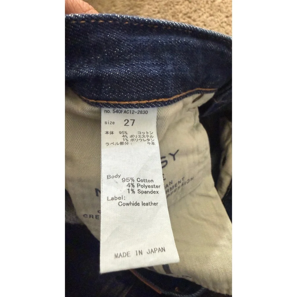 Moussy Vintage Womens Factory Distressed Slim Tapered Jeans Blue Size 27 - Picture 9 of 9